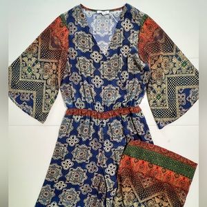 Glamorous Multicolored Boho Jumpsuit size 8